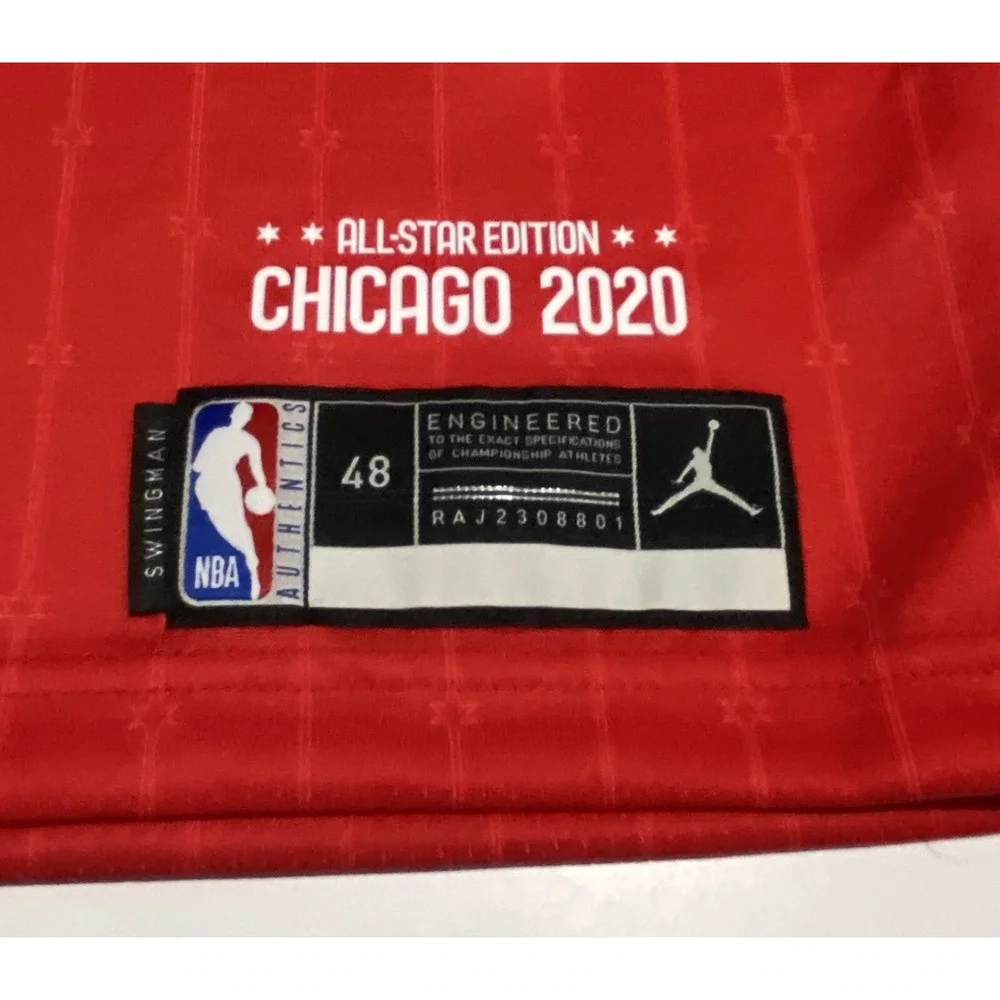 NIKE AIR JORDAN LEBRON JAMES ALL STAR 2020 LA LAKERS Jersey Men's 48 Large